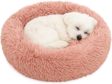 Кругле ліжко для собак та котів Flamingo, м'яке, Donut, 55 см, рожеве (55x55x12 см)