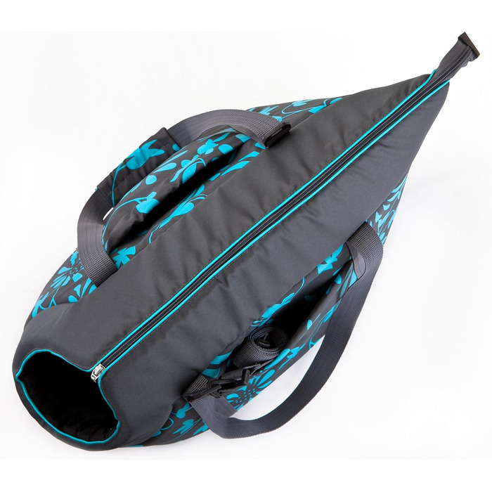 Транспортна сумка для собак та котів: переноска, сумка-переноска (бежева з принтом лапок, сіра з блакитними квітами) (R3, 30x50 см)