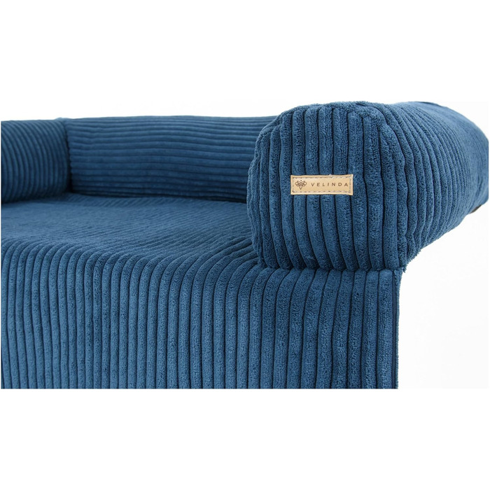 Килимок для собак Velinda: лежанка, софа, захист дивану (темно-синій, Cord)