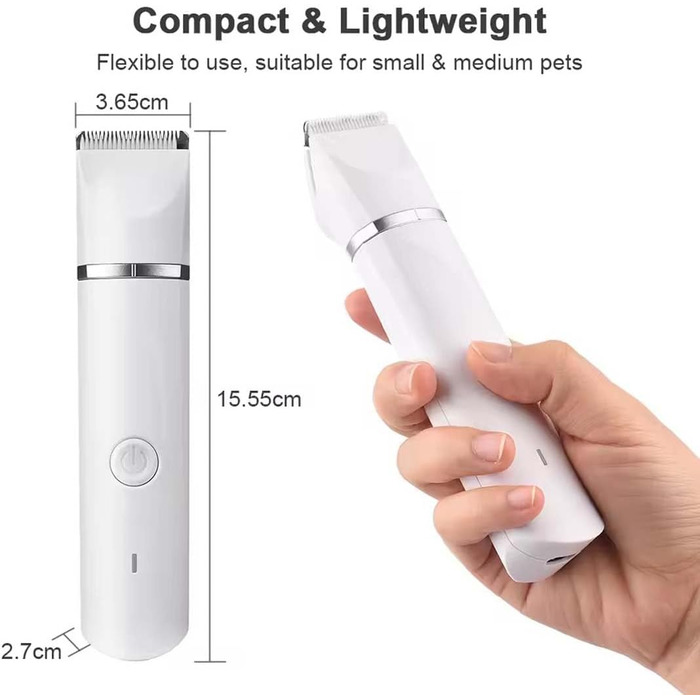Професійний триммер для собак та котів Dr Pfoten Multitrim Pro 4-в-1: вологостійкий, тихий, акумуляторний набір для грумінгу