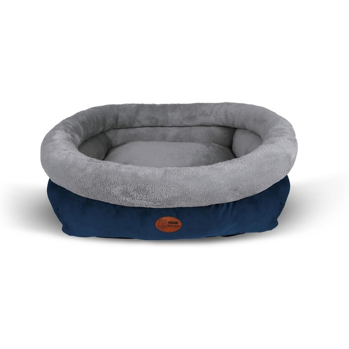 Ліжко для собак та котів Kira – знімний лежак, м'яке та неслизьке, можна прати в машині – Small 51x46x18 см (Medium 61x56x20 см, Синій)