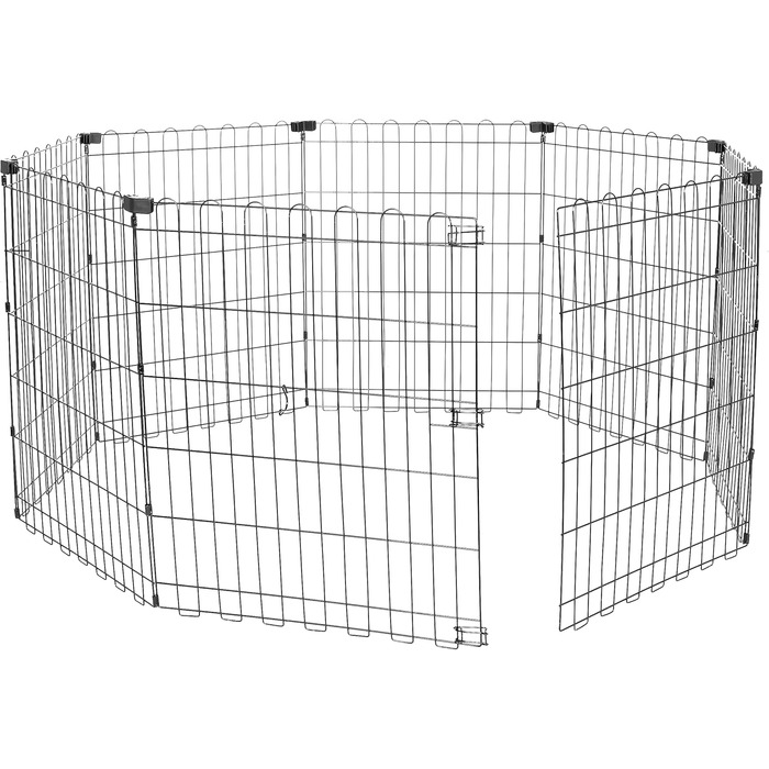 Клітка-вольєр для собак та інших домашніх тварин Amazon Basics, металева, складна, 91 см (76.2 см у висоту)