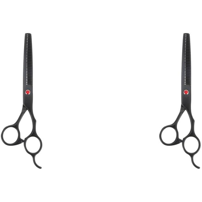 Професійна ножиця для стрижки волосся та текстуризації - чорний колір (2 шт.)