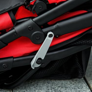 Візок для собак та котів PawHut, складаний, до 20 кг, з колесами для бездоріжжя, килимком, сітковими вікнами та дверима, з кошиком для зберігання, темно-зелений (червоний)