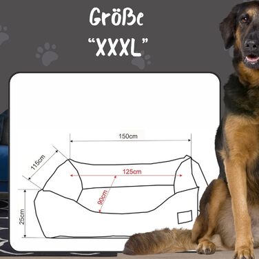 Ліжко для собак Golden Dog з піднятими бортиками, м'яке, розмір XXXL, колекція 