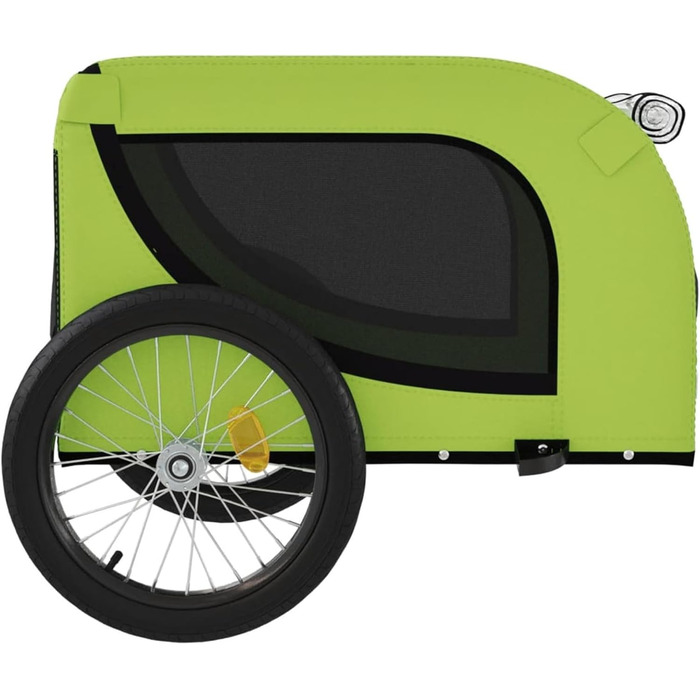 SECOLI Причіп для собак, візок для собак, буги для собак з відбивачем. Причіп для велосипеда для собак до 45 кг, зелений, 136 x 69 x 73.5 см