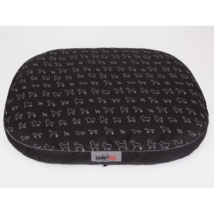 HobbyDog Овальне лежанка для собак MOWCWP2 з подарунком Spieltau, лежанка, килимок для собак, місце для відпочинку, різні розміри (XL 108 x 85 см)