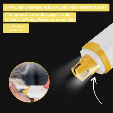 Набір для догляду за кігтями собак Premium, електричний точило з 3 рівнями швидкості, з ножицями для кігтів, безпечний та безстресовий догляд за улюбленцем (1 шт.)