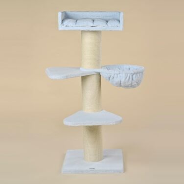 Драбина для котів RHRQuality Royalty – 158 см, товсті сизалеві стовпи (20 см), колір блакитний