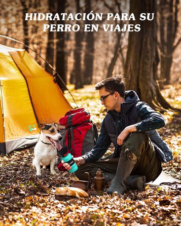 Складана пляшка для води для собак Lesotc, 1000 мл, блакитний колір (для прогулянок, подорожей, кемпінгу)