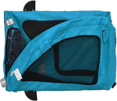 Причіп для велосипеда для собак та котів, блакитний, Oxford-Gewebe та метал