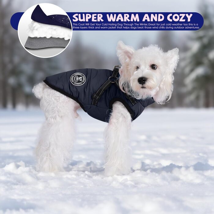 Водонепроникна зимова куртка для собак Poseca, тепла жилетка для малих, середніх та великих собак, з шлейкою, 3XL, зелена