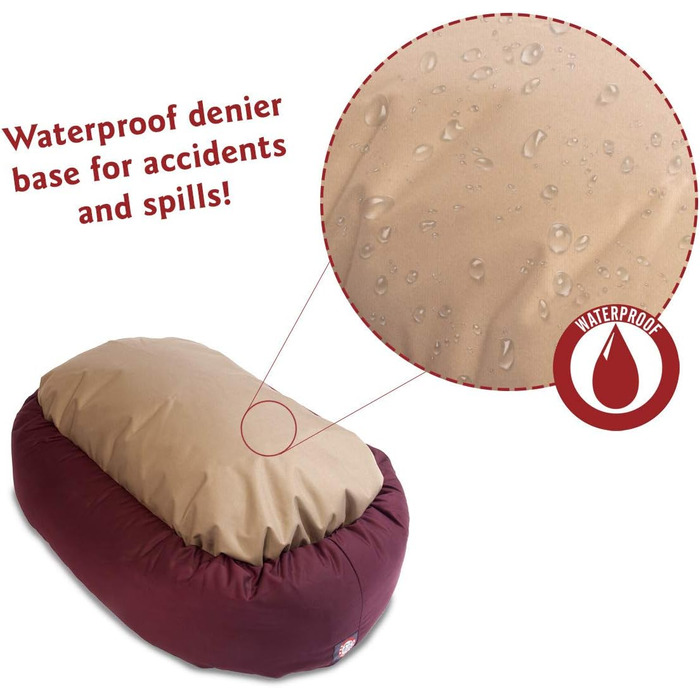 Кругле лежанка для собак Majestic Pet, Sherpa, 61x45x17 см, S, з підтримкою шиї, м'яка, зручна, для дому