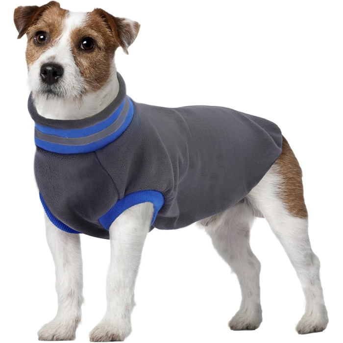 Пуловер для собак великих порід, тепла куртка флісова, зимовий халат для собак, піжама для дому та вулиці (2XL) (XS, сірий)