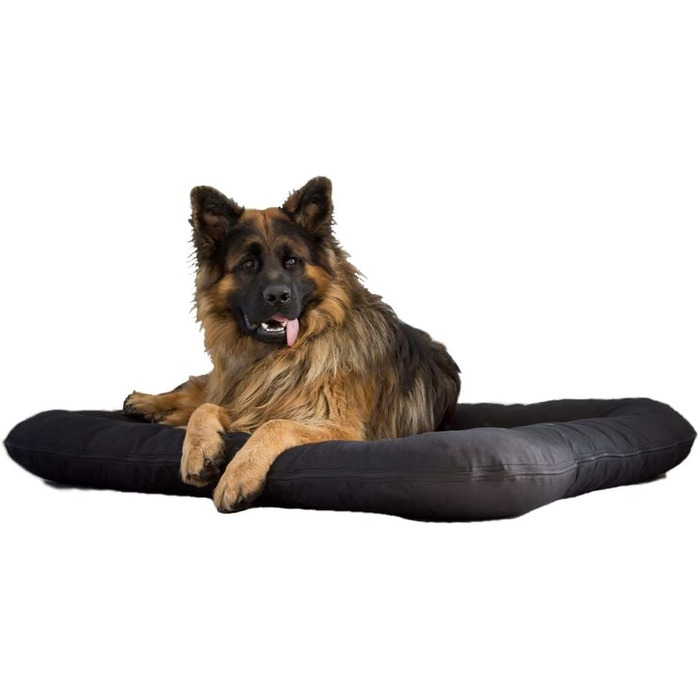 Ліжко для собак 4L Textil KLEO - великі породи, XL (130x110 см), чорний колір, з блискавкою, миється
