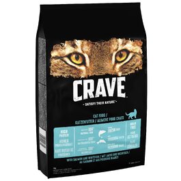 Сухий корм для дорослих котів Crave беззерновий з куркою, лососем та білою рибою, преміум-клас, 7 кг