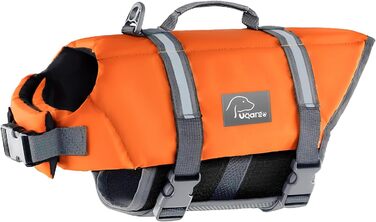 Рятувальний жилет для собак, безпечний жилет для плавання, регульований розмір, з міцним ручним захватом (S) Small