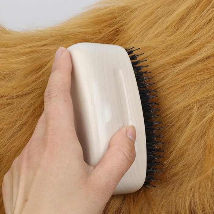 Щітка для котів для видалення шерсті та розпушування | Аксесуар для догляду за довговолосими собаками та котами | Для щоденного використання вдома та в подорожах, біла