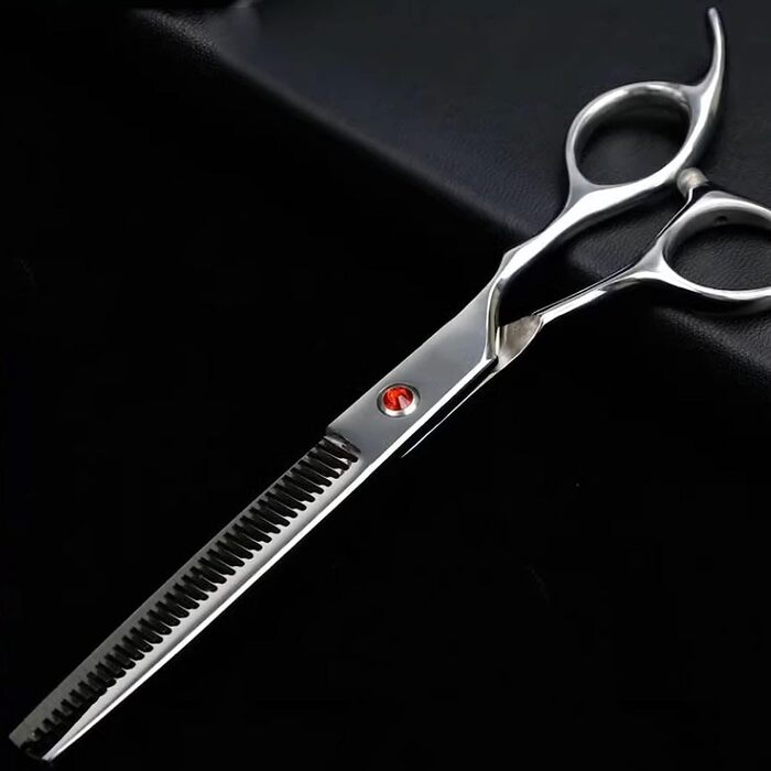Набір ножиць для грумінгу собак та котів: прямі, зігнуті, з нержавіючої сталі