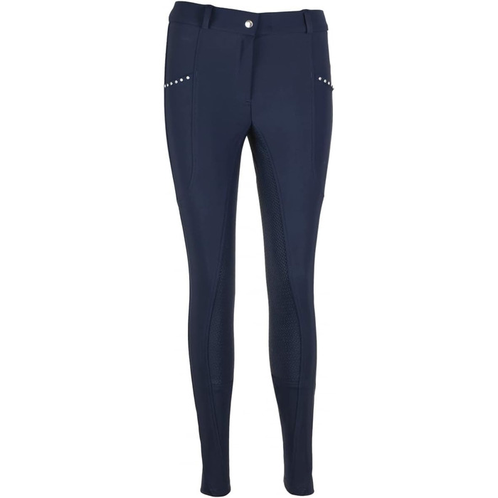 Лазура - жіночі зимові штани для верхової їзди Татяна | Повний силіконовий вшитий захист | Штани для верхової їзди з 2 кишенями для телефону | Чорні або темно-сині штани з повним силіконовим вшитим захистом | Верхова одяг розмір 34-46 34 Темно-синій