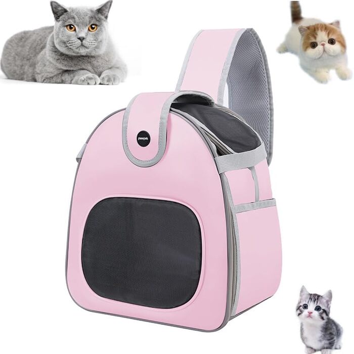 SOLAPOLLO Сумка-переноска для домашніх тварин через плече, до 9 кг, для цуценят та котів, рожева