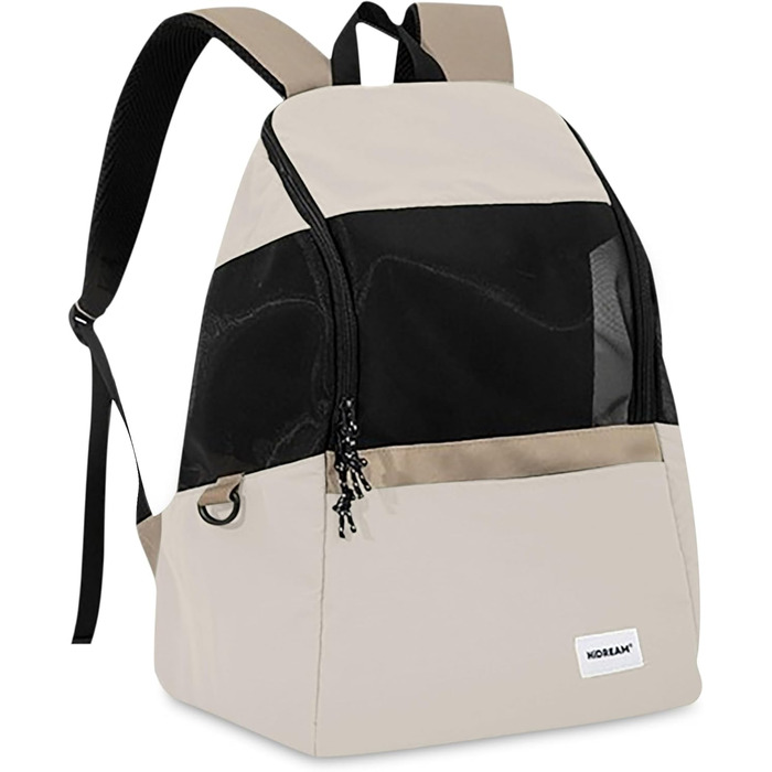 Рюкзак-переноска для тварин ALLSOPETS: для котів та маленьких собак, зручний, дихаючий, для подорожей, кемпінгу, прогулянок. Бежевий колір