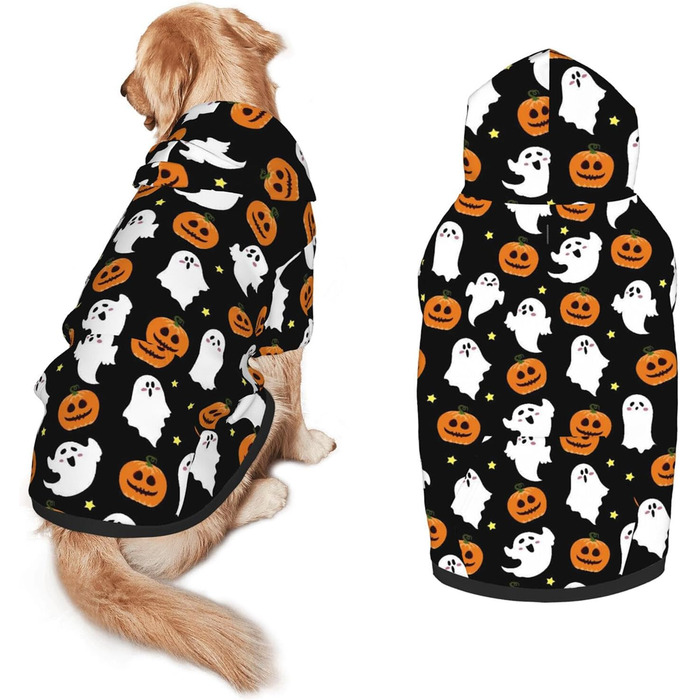 Костюм на Хелловін для собак, пуловер, толстовка з кишенею, розмір L, для середніх та великих собак