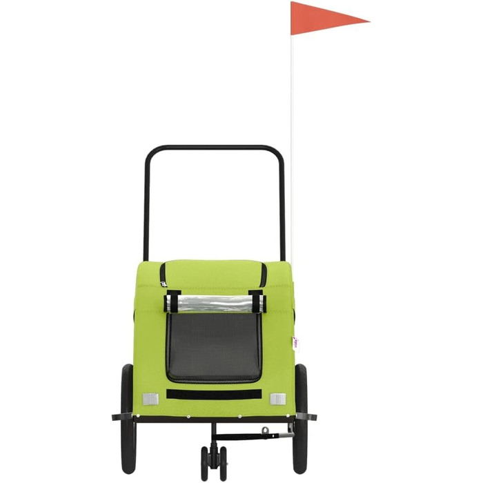 Причіп для велосипеда для собак та котів, зелений, Oxford-Gewebe та метал