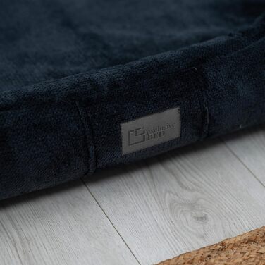 Ортопедичне ліжко для собак Candy, середнього та малого розміру - м'яке ліжко-матрац для собак з плюшу, неслизьке, м'яке, довговічне, стійке до зношування та розривів (XXXL+|160x110 см, темно-синій)