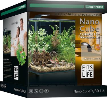Акваріум Dennerle Nano Cube Complete+ 30 л, комплект для акваріумістики