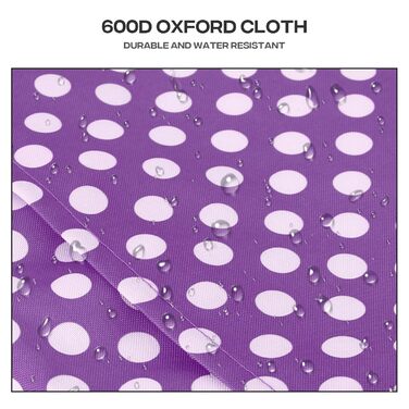 Дитяча коляска для котів та собак, 3 колеса, фіолетовий принт, з кошиком та тримачем для напоїв