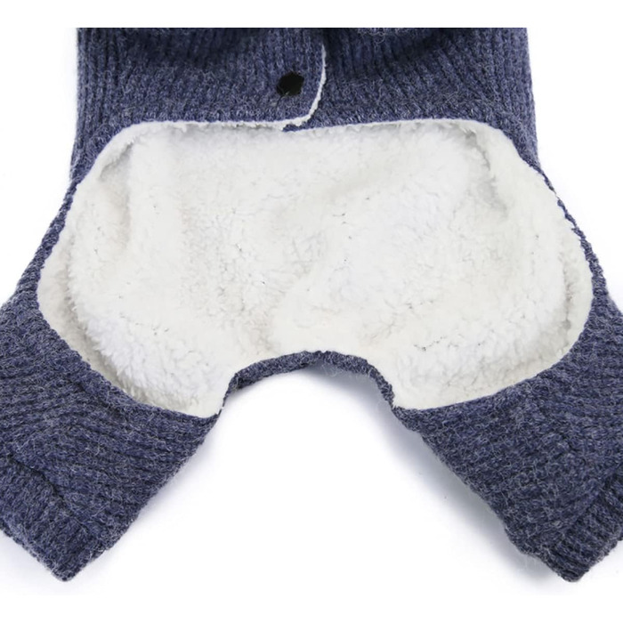 Теплий флісовий костюм для собак Wopuover, зимовий, для собак, блакитний (S)