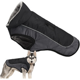 Тепла зимова куртка для собак, відображаюча куртка для собак, одяг для собак, чорний XX-Large