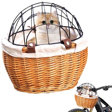 Велосипедний кріплення для собак, 11,8 x 9,8 x 13 дюймів, дихаючий кошик для тварин з металевим покриттям для маленьких собак