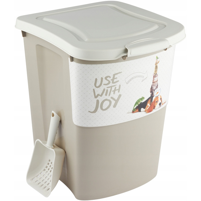 Контейнер для корму на колесах з лопаткою, 38 л, Rotho Archie