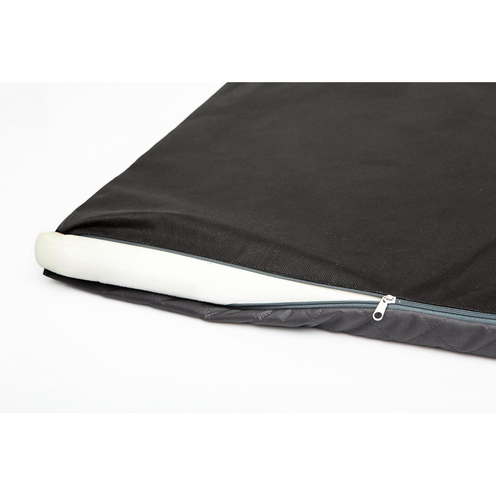 Собаче ліжко-корзина для собак маленьких, середніх та великих порід - подушка для собак - диван для собак з екошкіри, знімний та пральний чохол - Deluxe, розмір M - чорний, 93 x 62 см