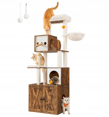 Високий когтеточка-комплекс Feandrea (161-220 см) з ліжком та стовпчиком для дряпання