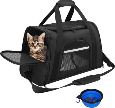 Транспортна сумка для котів та собак SHJOEE, розширювана, складана, 43x28x25 см.