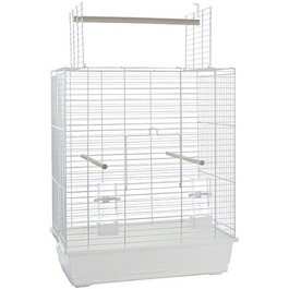 Клітка для птахів Beeztees Big Ara 54x34x68 см, біла, простора для папуг