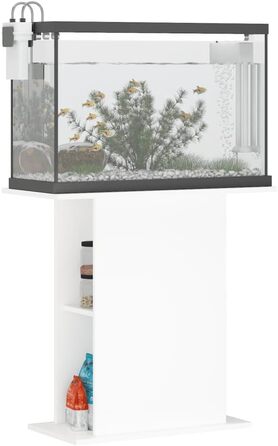 Акваріумна тумба ShGaxin біла 36x75x72,5 см з деревостружкової плити, підставка для акваріума, шафа для акваріума