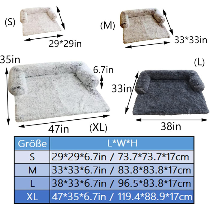 М'яке ліжко для собак, ковдра, подушка для собак середніх та великих порід, килимок для собак та котів, захист дивану, кошик для котів (S, чорний)