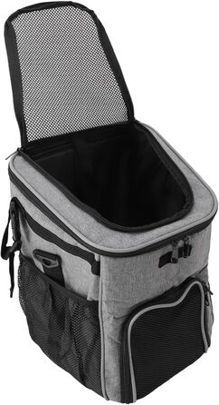 Велосипедний крісло-переноска для тварин RIZGHWOY: водонепроникний та дихаючий, сірий колір, велике завантаження, для кемпінгу та подорожей