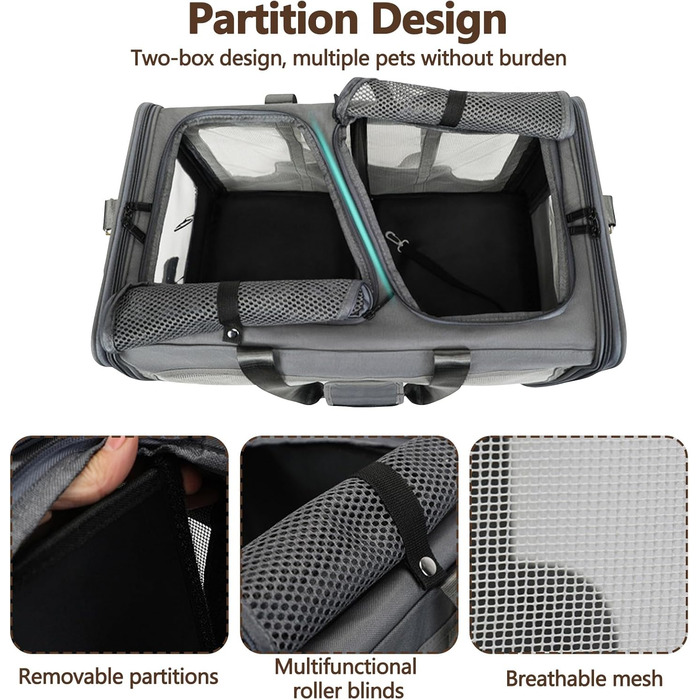 Дитяча коляска для тварин Galatée, сумка-переноска для собак та котів, складана переноска для подорожей, кемпінгу (червона)