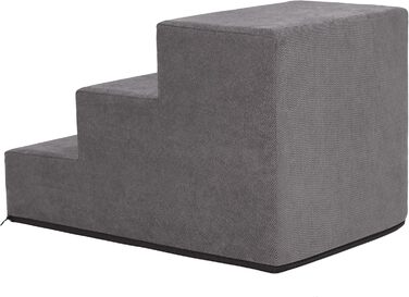 Сходинка для тварин Huastiertreppe з 4 сходинками, для собак та котів, допомога у підйомі, Graphit Savoy, M - 30x50x30 см