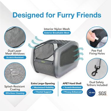 Візок для домашніх тварин та дітей IbiYaya NeoRider: універсальний, стильний, прозорий, для собак, котів, кроликів