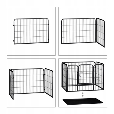 Клітка для малих собак Relaxdays зі сталі з порошковим покриттям, 108 x 70 x 73 см