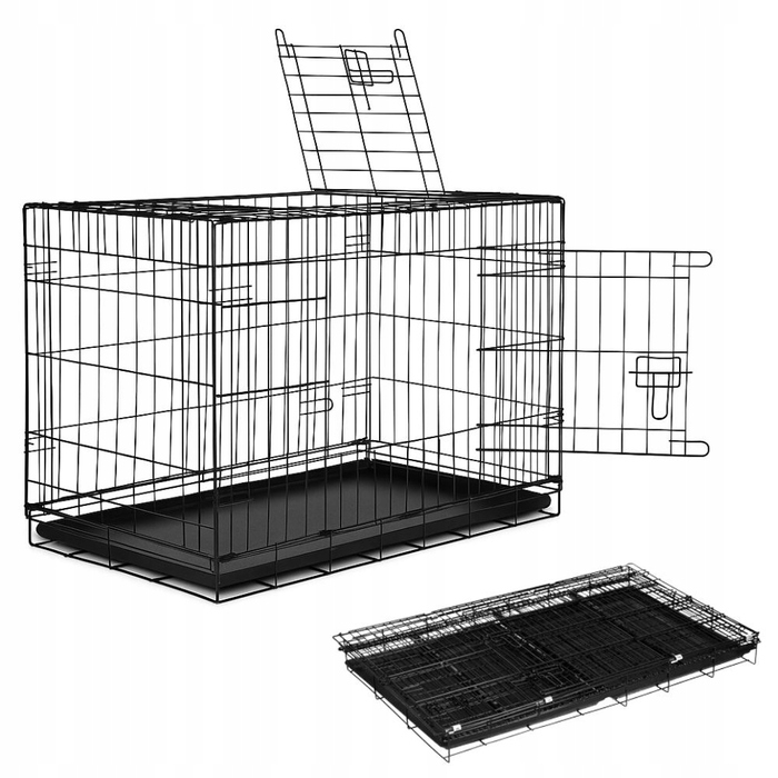 Складана металева клітка-кеннел Artnico для середніх собак, 70x50x60 см