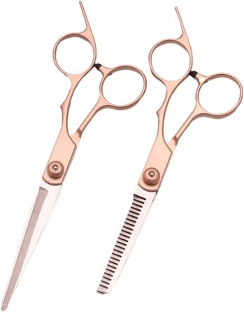 Набір професійних ножиць для собак 2 в 1: прямі та зубчасті - для собак, котів та інших тварин