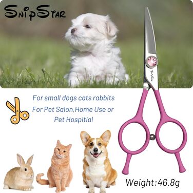 Професійна вигнута ножиця для грумінгу домашніх тварин 5 дюймів, VG10 сталь, для собак та котів