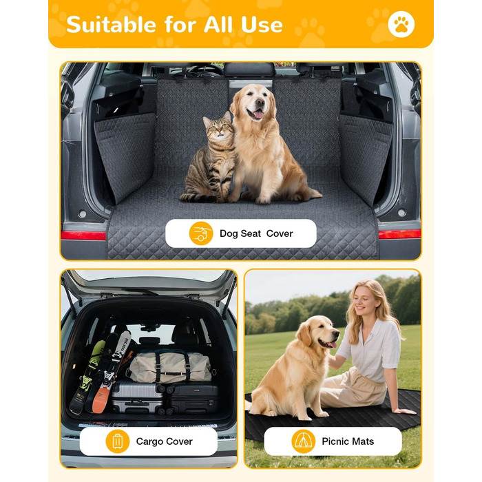 Захисна килимок для багажника авто від Lekespring: вологостійкий, стійкий до подряпин, з захистом бокових панелей та краю, чорний